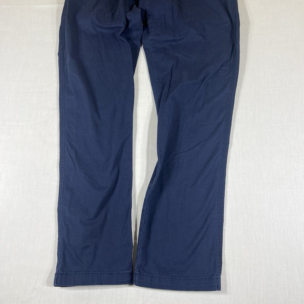 Old Navy Mens M Tall Navy Chino Pants Elastic Waist Casual Straight Leg